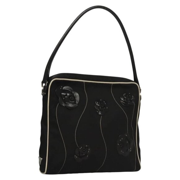 PRADA Shoulder Bag Nylon Black - Picture 1 of 15
